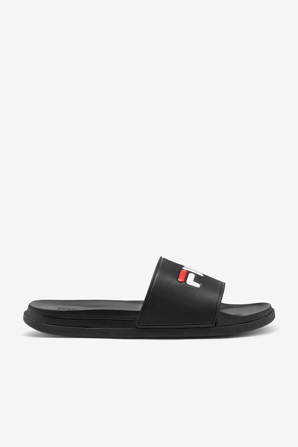 Slides Fila Homem Pretas/Vermelhas/Branco - Fila Drifter Luxe Outlet Portugal,UESQ-57394